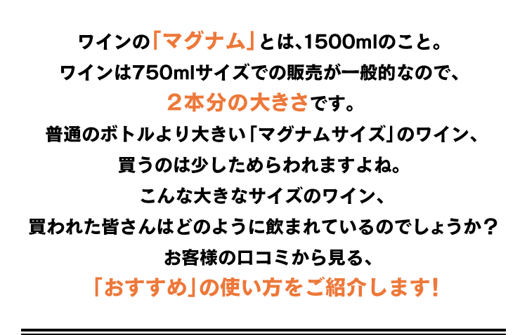 マグナムボトルユーザーのお墨付きマグナムボトルの「おすすめ マグナムボトルユーザーのお墨付きマグナムボトルの「おすすめ